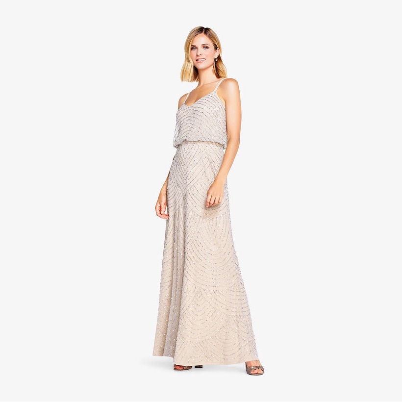 Adrianna Papell Sequin Detail Dress